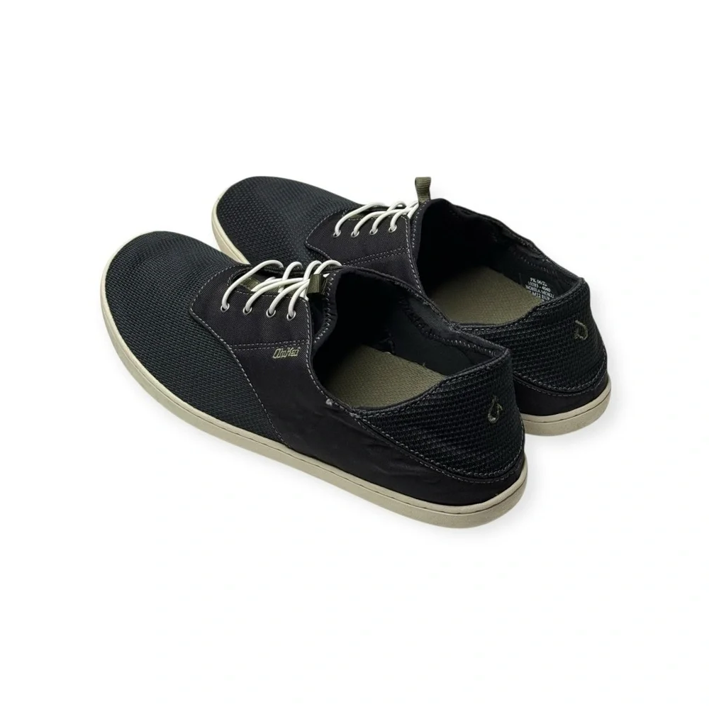 OluKai ʊ Nohea Moku Boat Shoe Drop In Heel Sneaker ʊ Black ʊ 12M 45 ʊ Wet Dry
